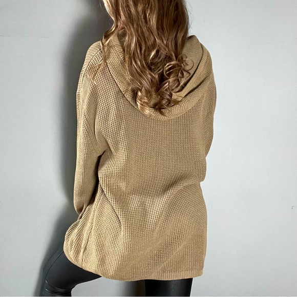 INC International Concepts Taupe Knit Hoodie - Picture 4 of 4